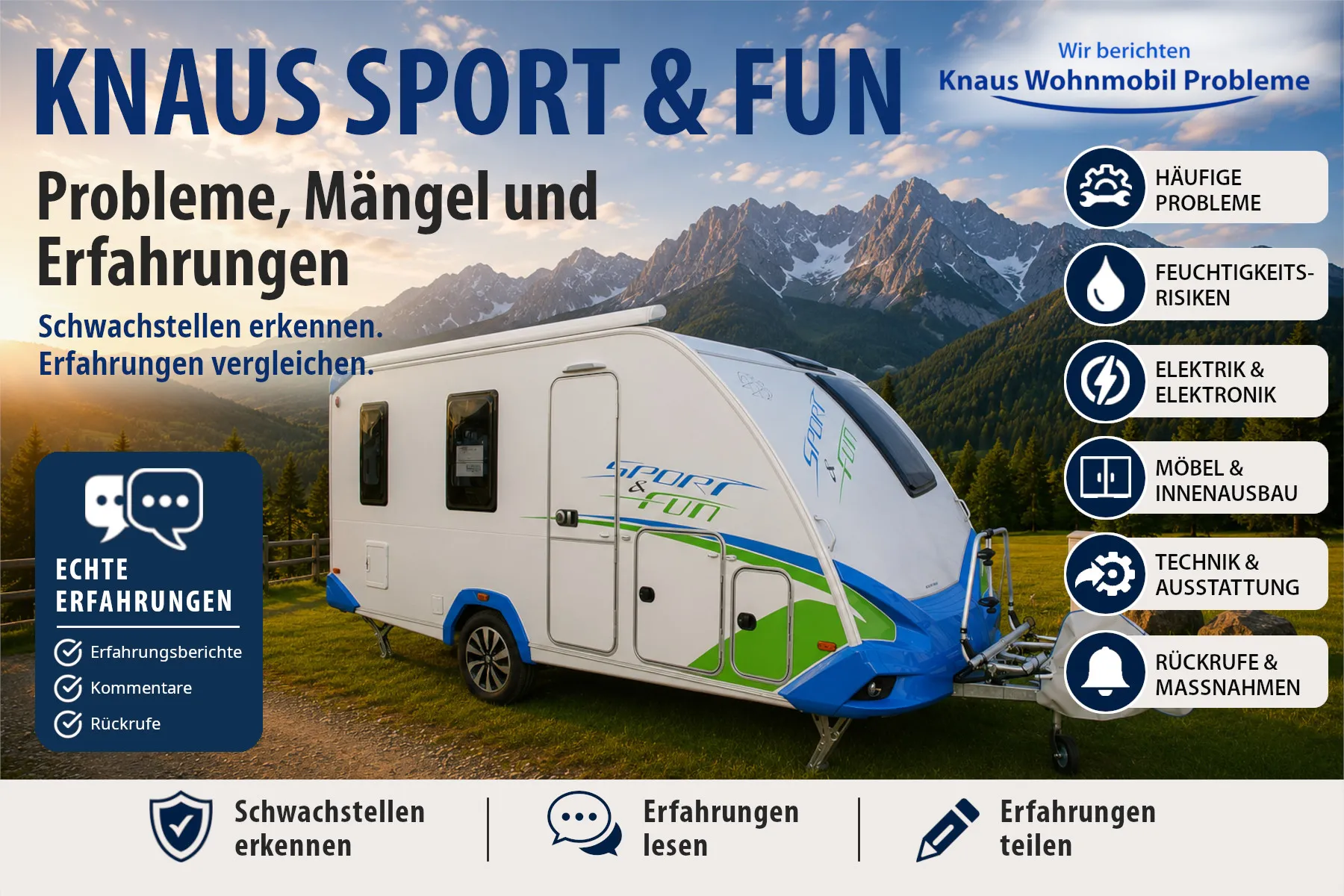 Knaus SPORT & FUN – Probleme, Mängel und Erfahrungen
