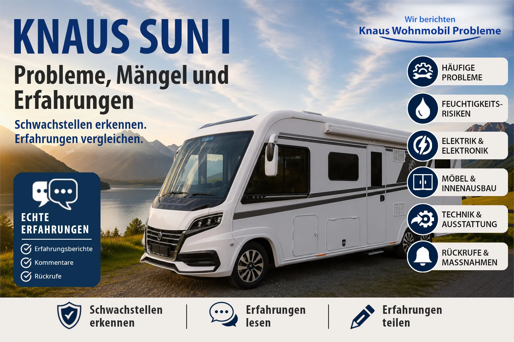 Knaus SUN I – Probleme, Mängel und Erfahrungen
