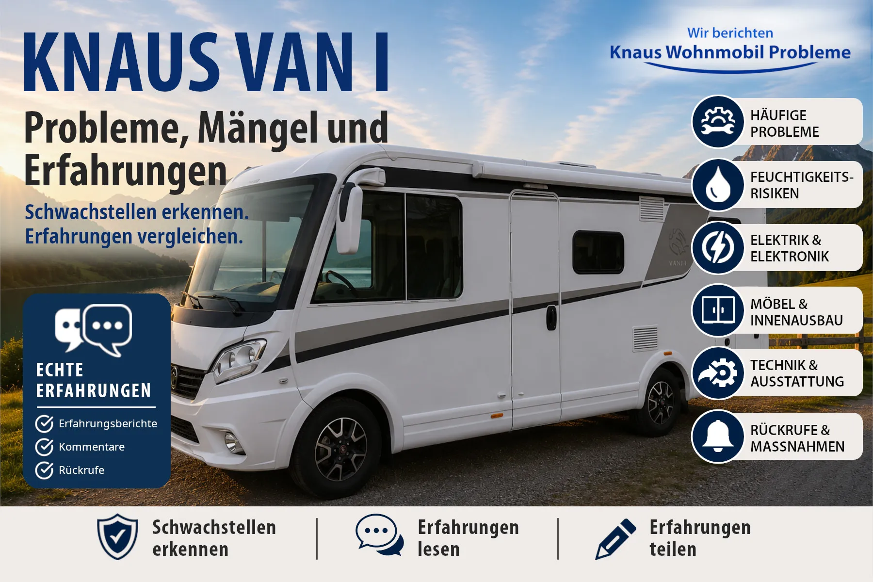 Knaus VAN I - Probleme, Mängel und Erfahrungen