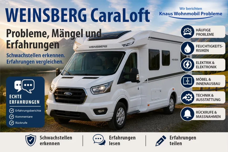 WEINSBERG CaraLoft - Probleme, Mängel und Erfahrungen