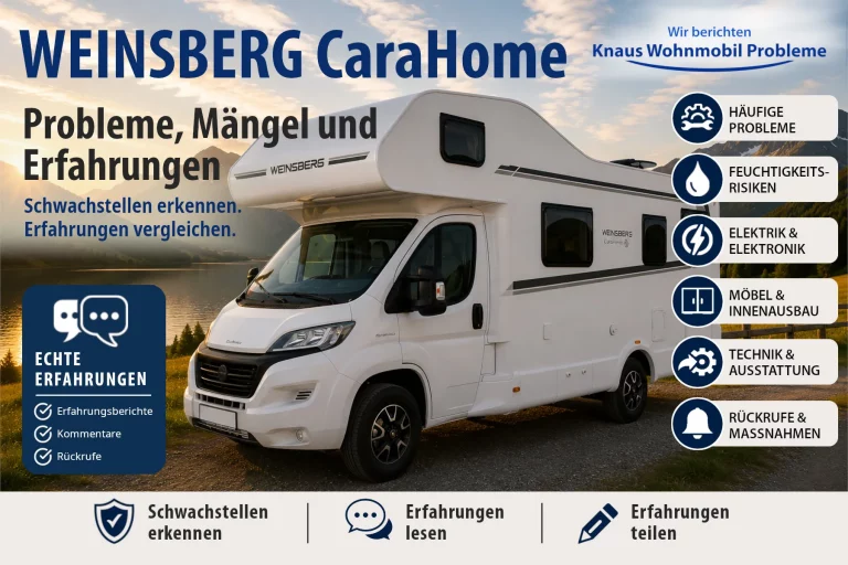 Weinsberg CaraHome - Probleme, Mängel und Erfahrungen