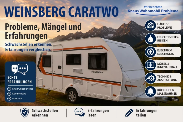 Weinsberg CaraTwo – Probleme, Mängel und Erfahrungen