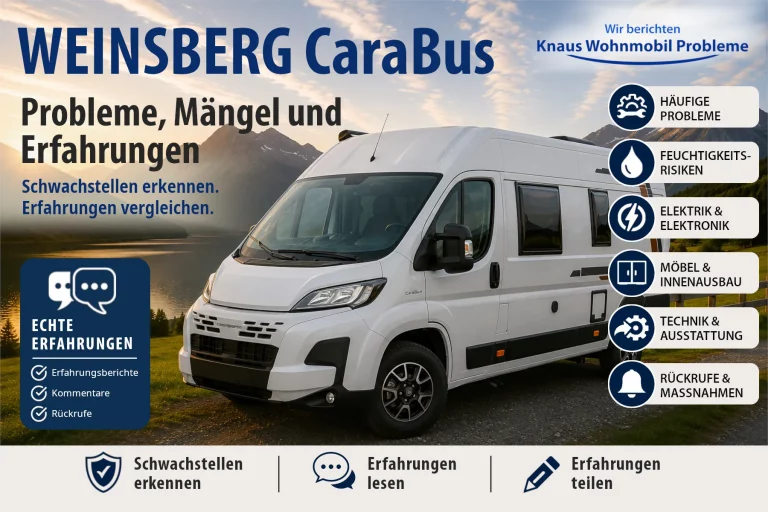 Weinsberg CaraBus – Probleme, Mängel und Erfahrungen