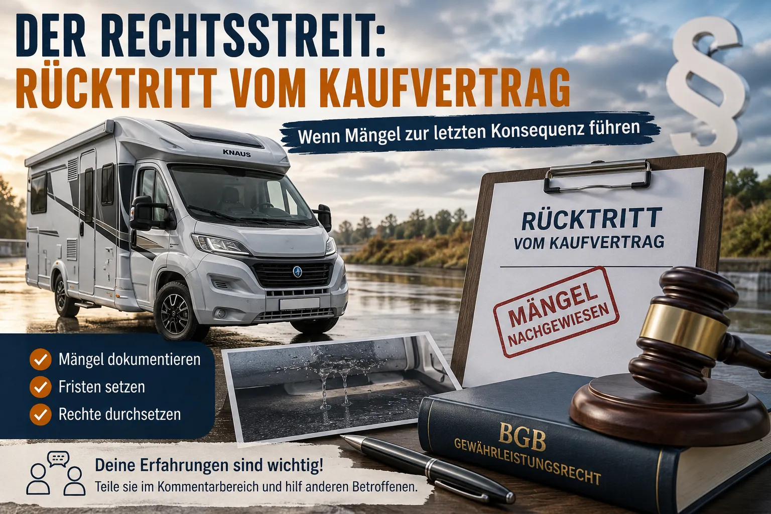 Der Rechtsstreit - Rücktritt vom Wohnmobil Kaufvertrag