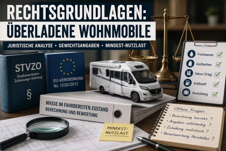 Rechtsgrundlagen: Überladene Wohnmobile