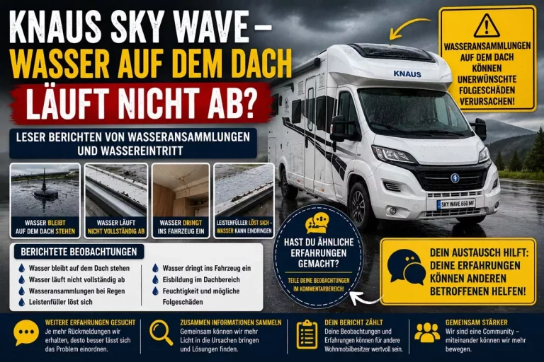 Knaus Sky Wave - Wasser läuft nicht vom Dach ab