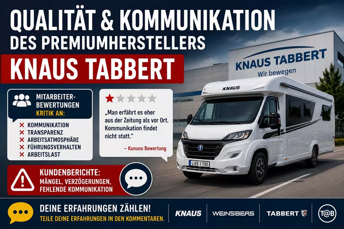 Qualität und Kommunikation des Premium-Herstellers Knaus Tabbert