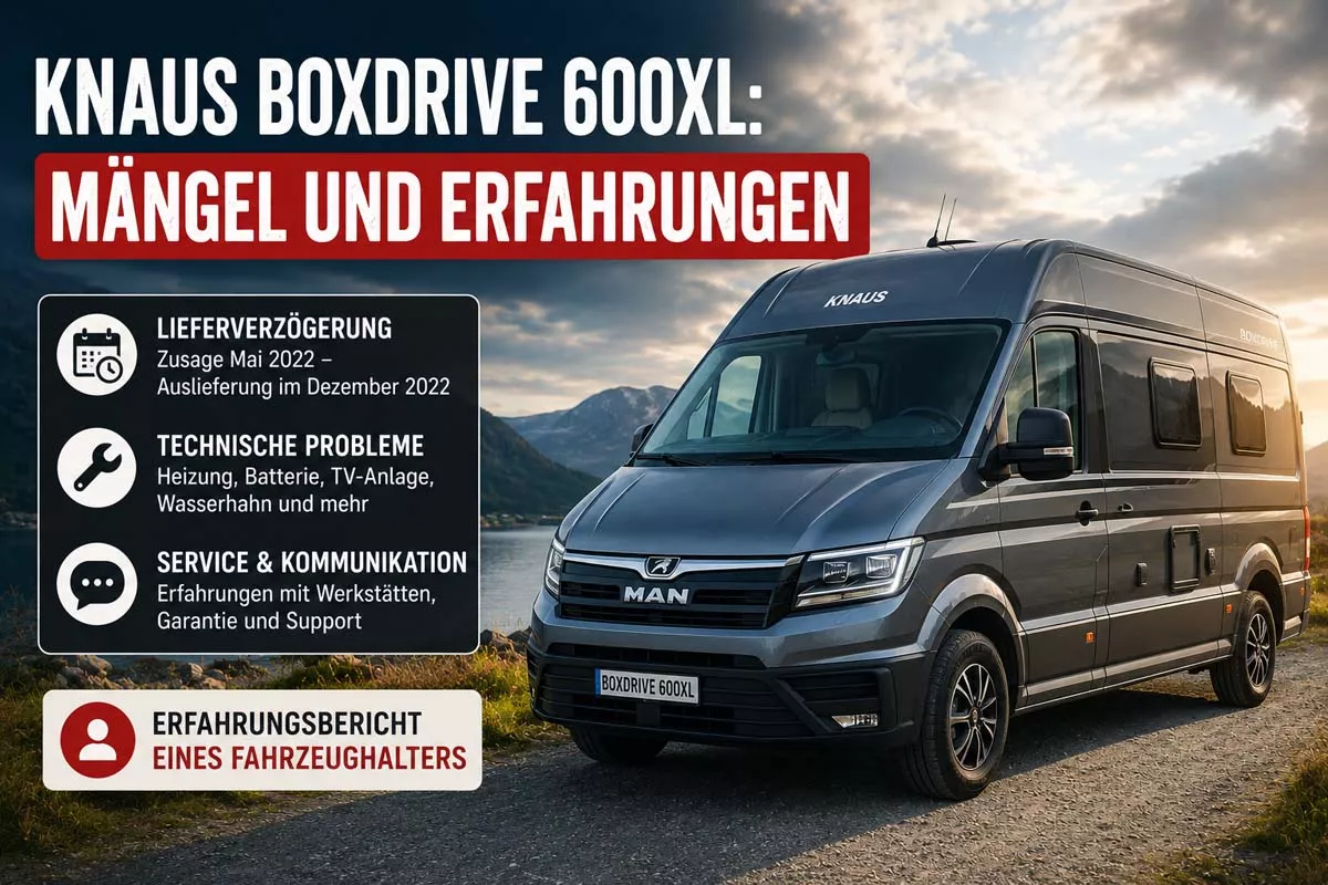 Knaus BOXDRIVE - Mängel und Erfahrungen nach Auslieferung