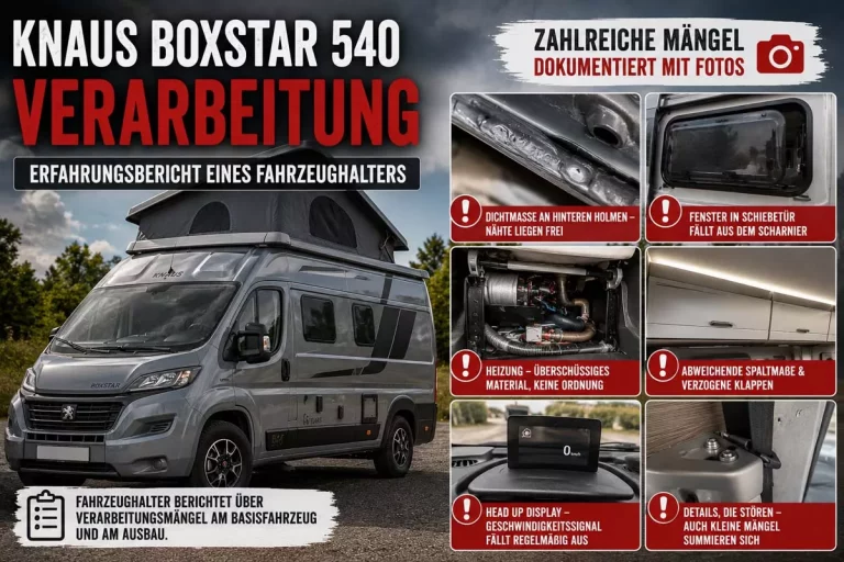 KNAUS BOXSTAR 540 ROAD - Erfahrungsbericht zur Verarbeitung
