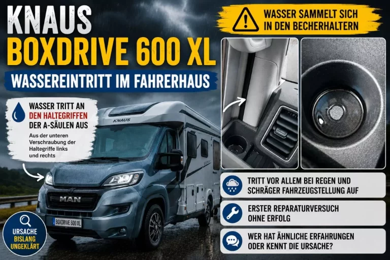 Wassereintritt im KNAUS BOXDRIVE auf MAN Basis