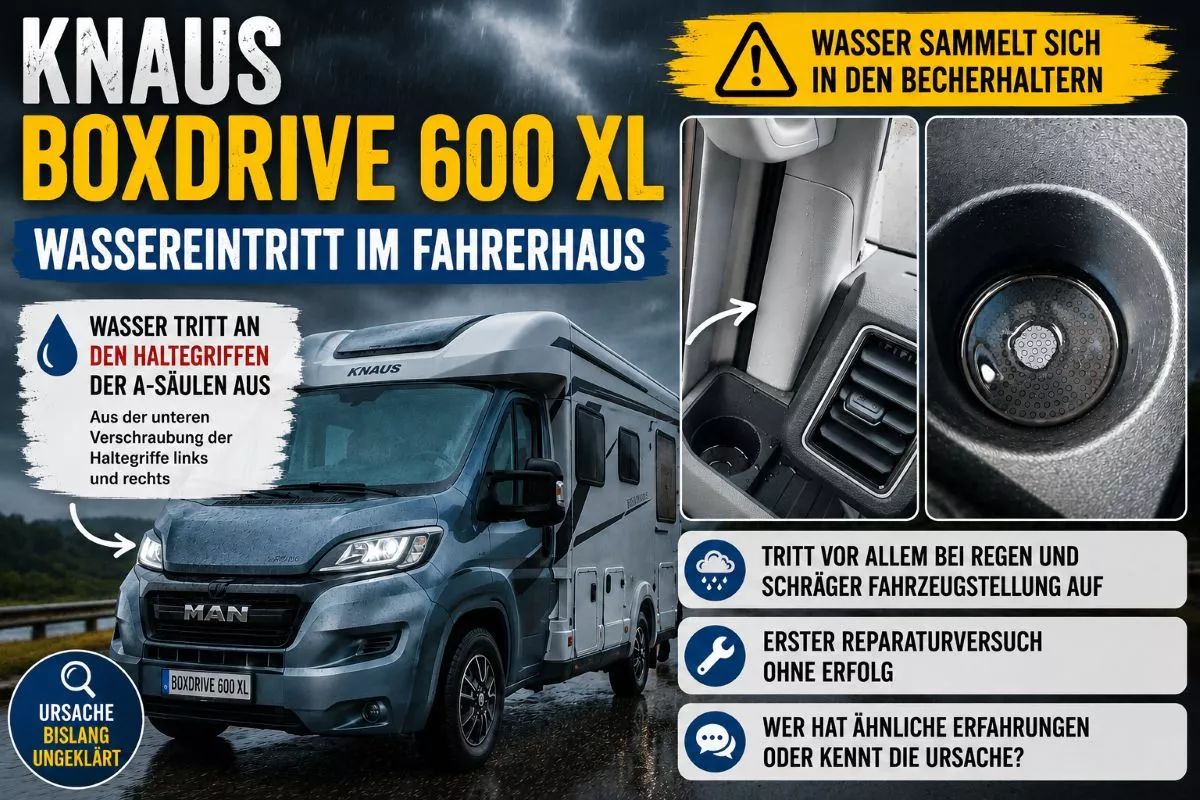 Wassereintritt im KNAUS BOXDRIVE auf MAN Basis