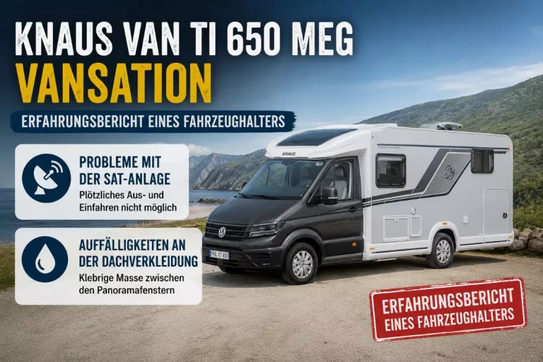 KNAUS VAN TI 650 MEG Vansation - Auffälligkeiten an der Dachverkleidung und Satellitenanlage