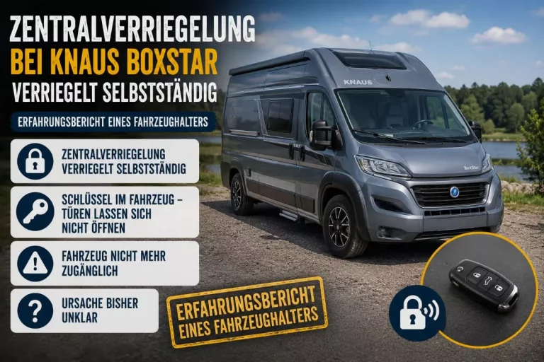 KNAUS BOXSTAR 540 Zentralverriegelung verriegelt selbststaendig