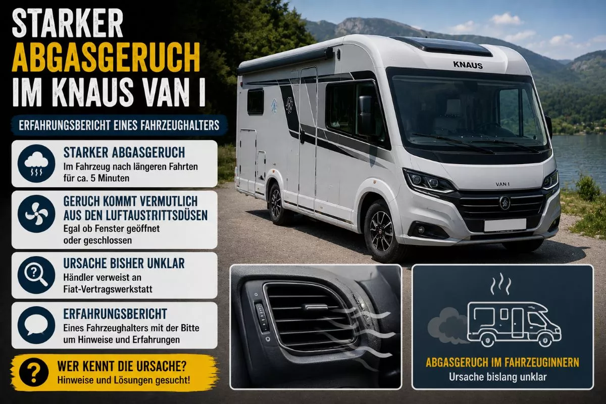 KNAUS VAN IT 650 MEG - Starker Abgasgeruch im Fahrzeuginnern