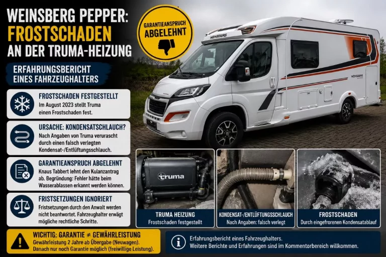 WEINSBERG Pepper - Frostschaden an der Truma Heizung