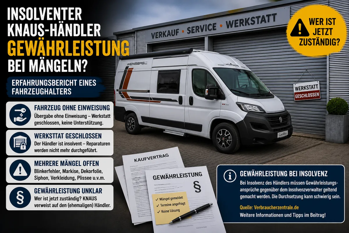 Insolvente Knaus Tabbert Händler – Gewährleistung
