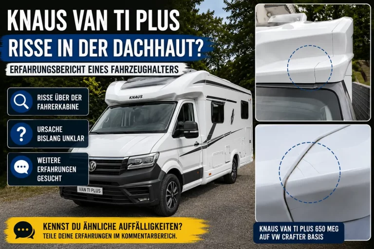 Knaus VAN TI PLUS – Risse in der Dachhaut