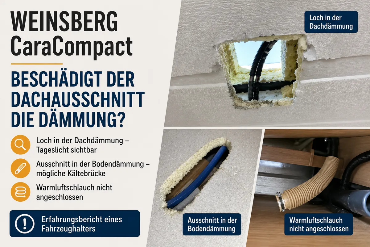 Weinsberg CaraCompact - Beschädigt der Dachausschnitt die Dämmung