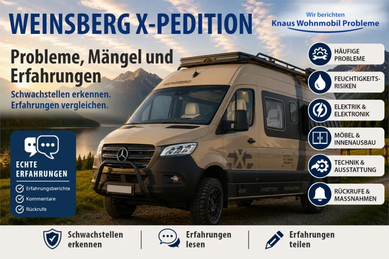 Weinsberg X-PEDITION – Probleme, Mängel und Erfahrungen
